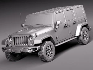 Jeep Wrangler Rubicon 2014 3D Model
