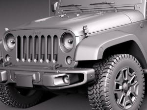 Jeep Wrangler Rubicon 2014 Modello 3D