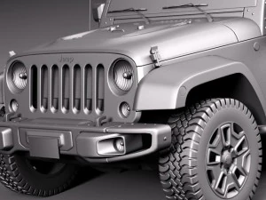 Jeep Wrangler Rubicon 2014 3D Model