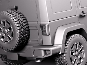 Jeep Wrangler Rubicon 2014 Modello 3D