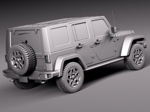 Jeep Wrangler Rubicon 2014 Modello 3D