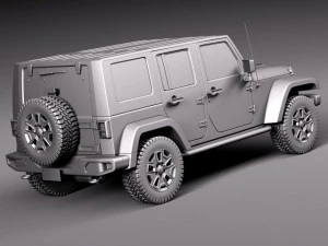 Jeep Wrangler Rubicon 2014 3D Model