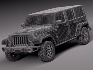 Jeep Wrangler Rubicon 2014 Modello 3D