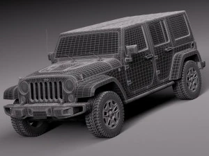 Jeep Wrangler Rubicon 2014 3D Model