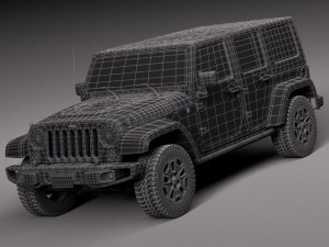 Jeep Wrangler Rubicon 2014 Modello 3D