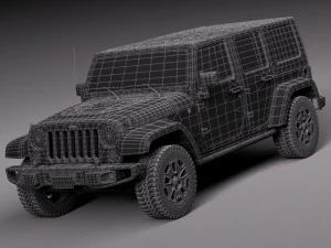 Jeep Wrangler Rubicon 2014 3D Model