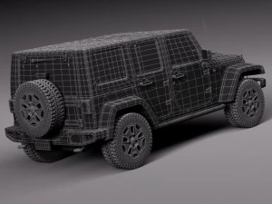 Jeep Wrangler Rubicon 2014 3D Model