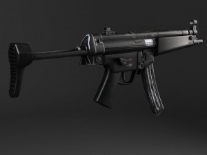 MP5A5 Submachine 3D 모델