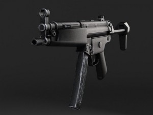 MP5A5 Submachine 3D 모델