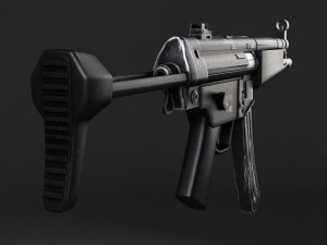 MP5A5 Submachine 3D 모델