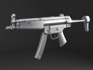 MP5A5 Submachine 3D 모델