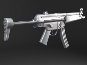 MP5A5 Submachine 3D 모델