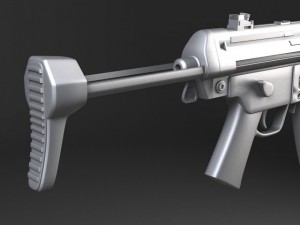 MP5A5 Submachine 3D 모델
