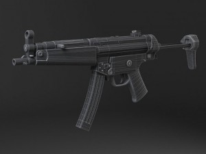 MP5A5 Submachine 3D 모델