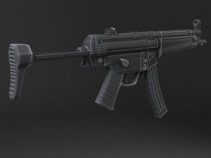 MP5A5 Submachine 3D 모델