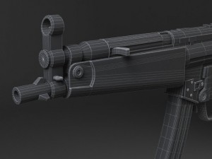 MP5A5 Submachine 3D 모델