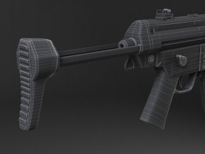 MP5A5 Submachine 3D 모델