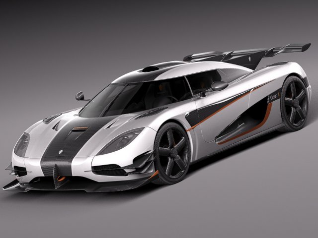 Koenigsegg One1 2014 3D Modell .c4d .max .obj .3ds .fbx .stl .blend
