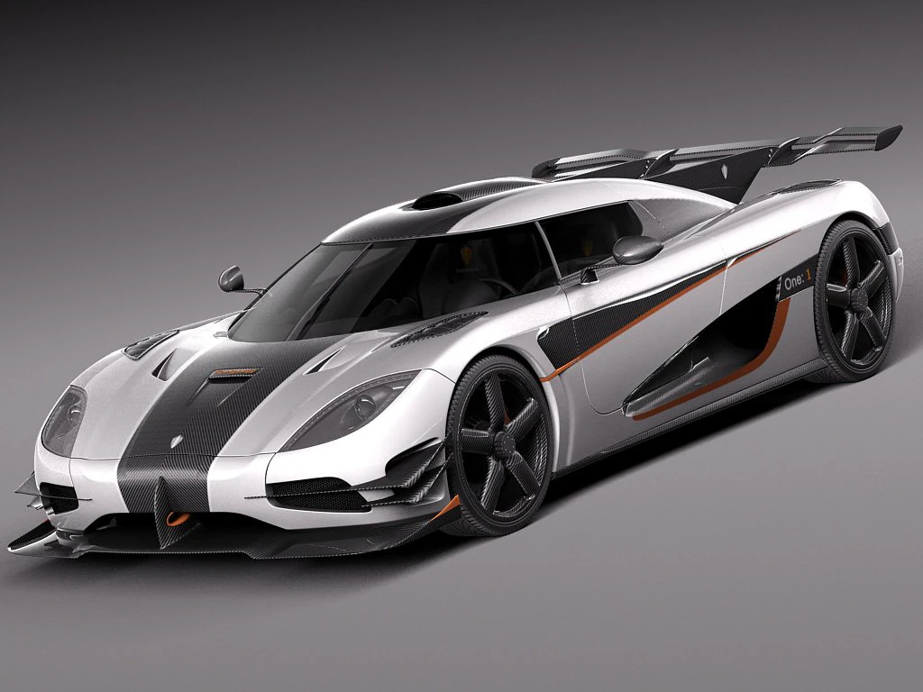 Koenigsegg One1 2014 3D Model .c4d .max .obj .3ds .fbx .stl .blend 