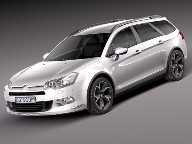 Citroen C5 Crosstourer 2014 3D Модель .c4d .max .obj .3ds .fbx .stl .blend 