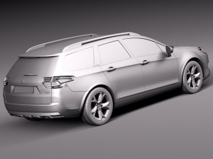 Citroen C5 Crosstourer 2014 3D Модель