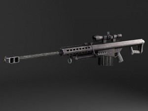 barrett m82a1 sniper rifle 3D Model