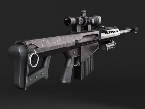 Barrett M82A1 Sniper Rifle Model 3D