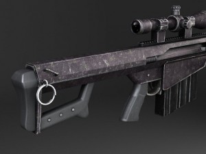 Barrett M82A1 Sniper Rifle Model 3D
