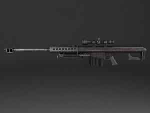 Barrett M82A1 Sniper Rifle Model 3D