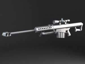 Barrett M82A1 Sniper Rifle Model 3D