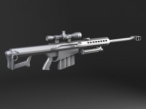 Barrett M82A1 Sniper Rifle Model 3D