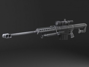 Barrett M82A1 Sniper Rifle Model 3D