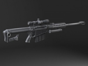Barrett M82A1 Sniper Rifle Model 3D