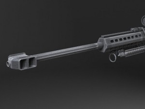 Barrett M82A1 Sniper Rifle Model 3D