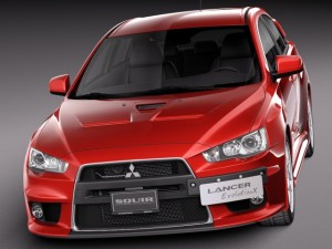 Mitsubishi Lancer Evolution X 2008 3D मॉडल