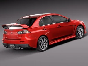 Mitsubishi Lancer Evolution X 2008 3D Model