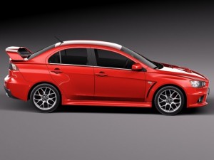 Mitsubishi Lancer Evolution X 2008 3D मॉडल