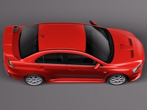 Mitsubishi Lancer Evolution X 2008 3D मॉडल