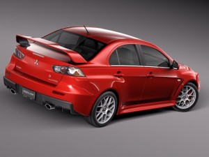 Mitsubishi Lancer Evolution X 2008 3D मॉडल