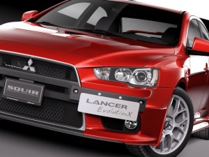 Mitsubishi Lancer Evolution X 2008 3D मॉडल