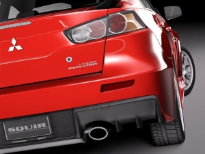 Mitsubishi Lancer Evolution X 2008 3D मॉडल
