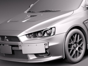 Mitsubishi Lancer Evolution X 2008 3D मॉडल
