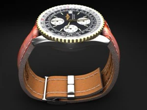 Breitling Old Navitimer II Mens Luxury Watch 3D Model