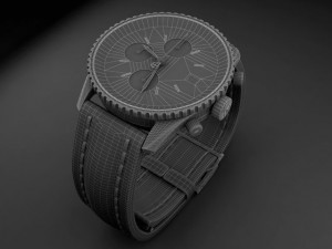 Breitling Old Navitimer II Mens Luxury Watch 3D Model