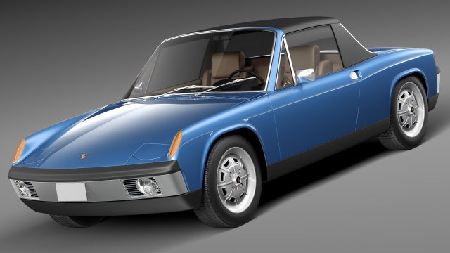 Porsche 914 1969-1976 3D Model .c4d .max .obj .3ds .fbx .stl .blend 