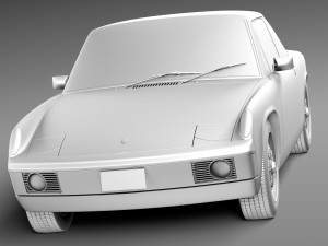 Porsche 914 1969-1976 3D Model