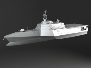 USS Independence LCS2 Battle Ship 3D Model