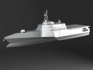 USS Independence LCS2 Battle Ship 3D Model