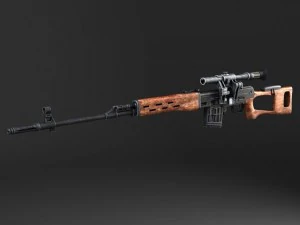 Fucile da cecchino SWD Dragunov Modello 3D