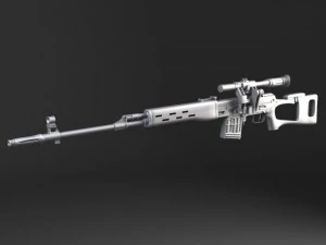 SWD Dragunov Sniper Rifle 3D Model